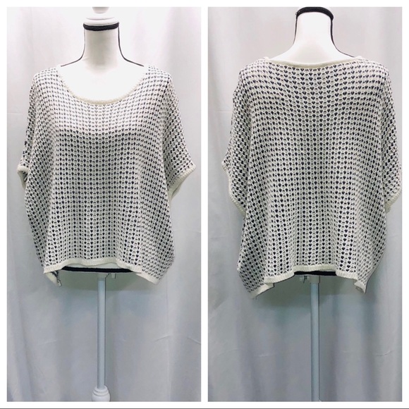 World Market Sweater Knit Pancho Style One Size - Picture 2 of 8